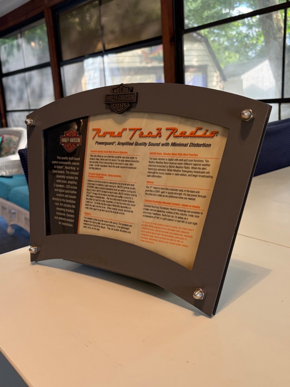 Harley Davidson Display Sign Dealership Store Road Tech Radio Rare Steel Vintage